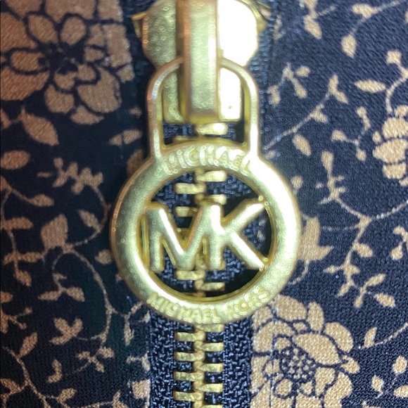 Michael Kors floral-print blouse featuring a zippered chain-detail neckline XL - Picture 4 of 7